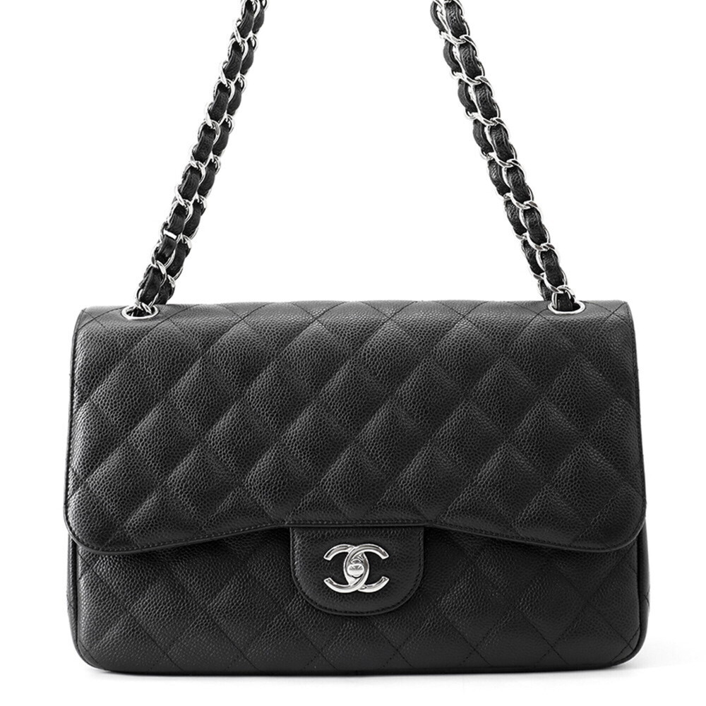 Chanel Chain Shoulder Bag Matelassé 30 Caviar Skin Coco Mark A58600 CHANEL Ha...